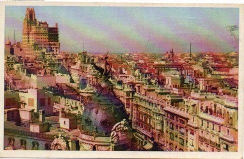POSTAL PV01223: Vista de los tejados de Madrid