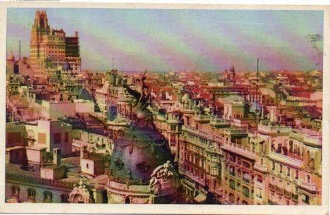 POSTAL PV01223: Vista de los tejados de Madrid