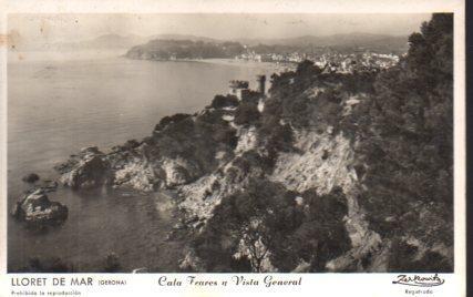 POSTAL PV01175: Cala Frares y vista general de Lloret de Mar