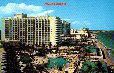 POSTAL PV01014: Americana hotel vista aerea en Miami Beach