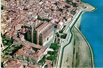 POSTAL PV00960: Vista aerea Catedral de Mallorca