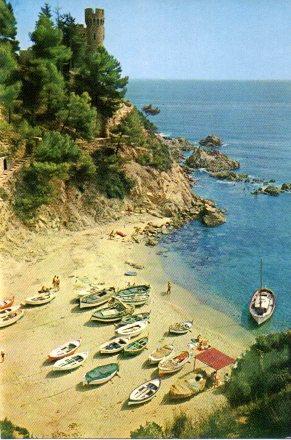POSTAL PV00982: Vista punta del castillo de Lloret de Mar