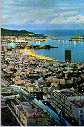 POSTAL PV00976: Las Palmas vista parcial nocturno