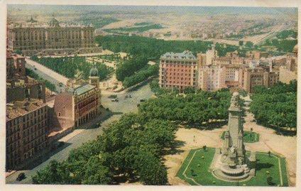 POSTAL PV01069: Vista aerea monumento a Cervantes en Madrid