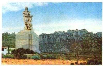 POSTAL PV01037: Monumento al Tambor del Bruch en Montserrat