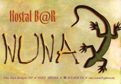 POSTAL PV01401: Publicidad Hostal bar Nuna en Girona