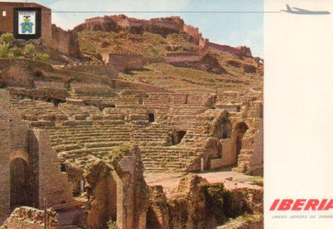 POSTAL PV01407: Publicidad Iberia Teatro Romano de Sagunto