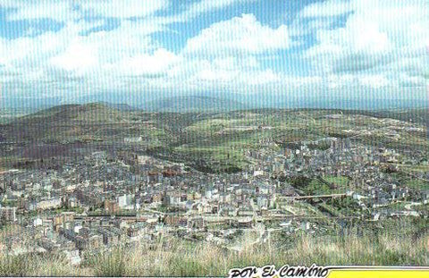 POSTAL PV01378: Vista panoramica de Ponferrada publicidad La Junta