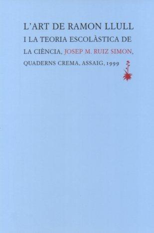 POSTAL PV01438: Publicidad l'Art de Ramon Llull i la teoria escolastica per J. Ruiz Simon