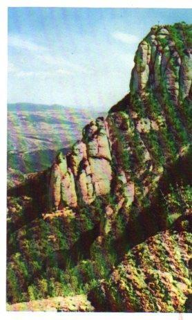 POSTAL PV01265: Vista parcial Montaña de Montserrat