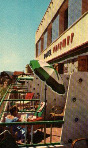 POSTAL PV01270: Terrazas en Hotel Voramar, La Escala