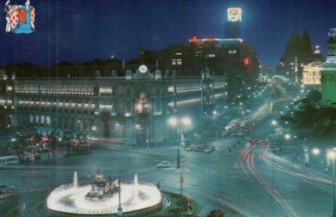 POSTAL PV01237: Madrid Plaza Cibeles de noche