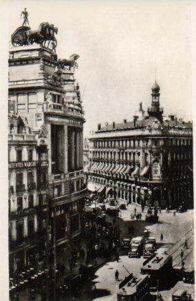 POSTAL PV01257: Madrid vista aerea calle Alcala