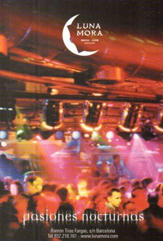 POSTAL PV01311: Publicidad Luna Mora music club, Barcelona