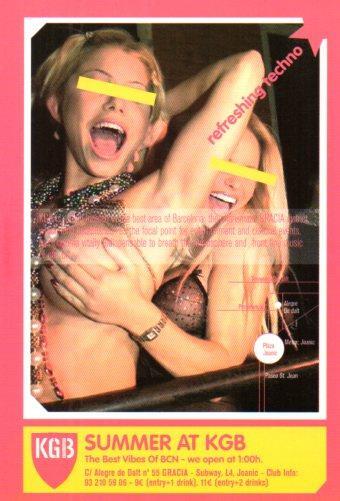 POSTAL PV01295: Publicidad Summer at KGB, Barcelona
