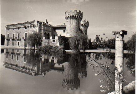 POSTAL PV00569: Vistas desde el lago del Palacio de Perelada