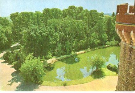 POSTAL PV00556: Vista parcial del lago del Castillo de Perelada