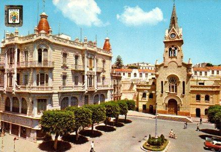 POSTAL PV00647: Plaza M. Pelayo e iglesia en Melilla