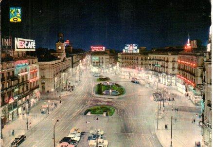 POSTAL PV00630: Vista noctura de la Puerta del Sol, Madrid