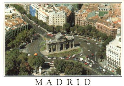 POSTAL PV00627: Vista aerea de la Puerta de Alcala, Madrid