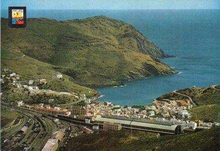 POSTAL PV00442: Vista aerea aduana de Portbou