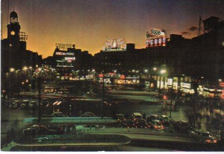 POSTAL PV00451: Puerta del Sol de noche, Madrid