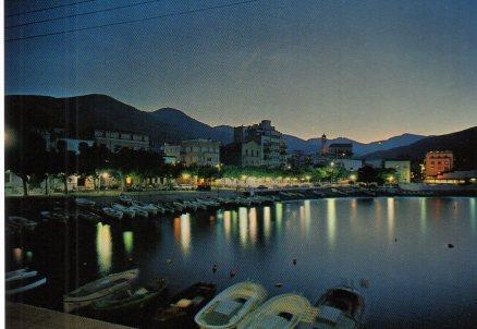 POSTAL PV00430: Vista nocturna del puerto de Port Bou