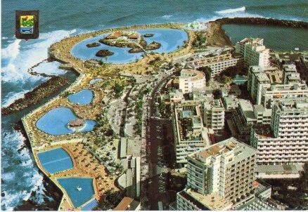 POSTAL PV00426: Vista de las piscinas y lago Marianez, Puerto de la Cruz