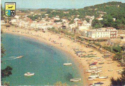 POSTAL PV00485: Vista aerea playa de Llafranc
