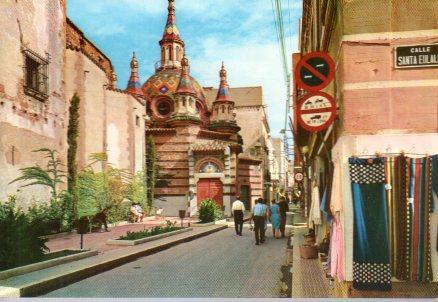 POSTAL PV00856: Calle e iglesia parroquial de Lloret de Mar