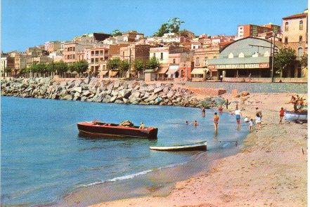 POSTAL PV00925: Vista del pueblo de Masnou desde la playa