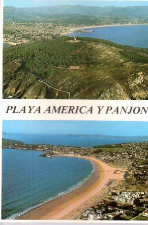 POSTAL PV00944: Vista aerea playa America y Panjon en Nigran