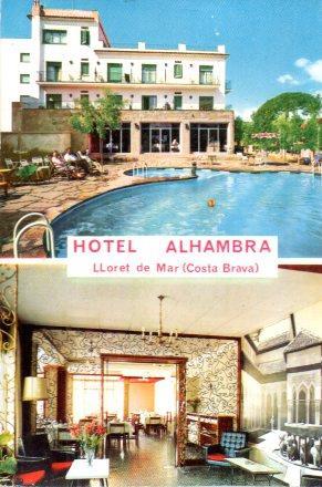POSTAL PV00947: Hotel Alhambra en Lloret de Mar