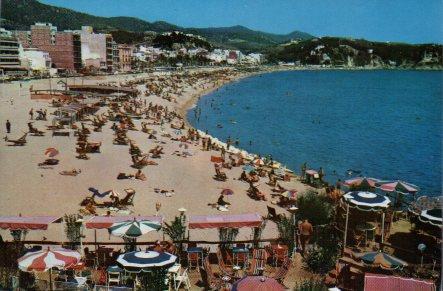 POSTAL PV00902: Vista parcial playa de Lloret de Mar