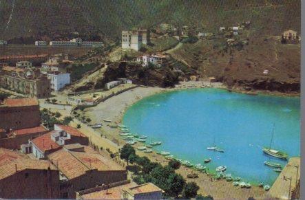 POSTAL PV00901: Vista aerea playa y pueblo de Portbou