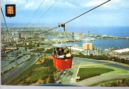 POSTAL PV00721: Vista del puerto de Barcelona desde el teleferico