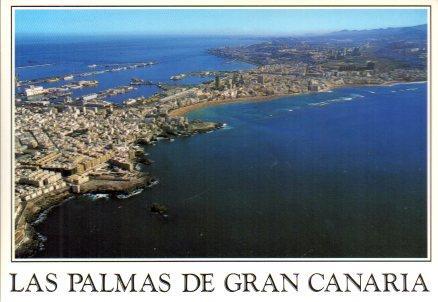POSTAL PV00685: Vista aerea de Las Palmas de Gran Canaria