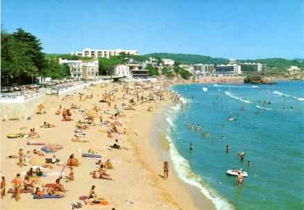 POSTAL PV00804: Bañistas en playa La Fosca, Palamos