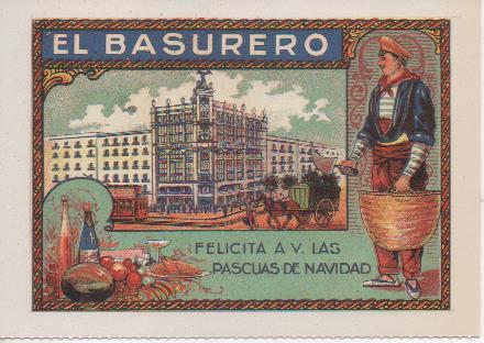 Postal E07287:  Las Mas Bellas Tarjetas Postales Siglo XIX y XX. Felicitaciones Antiguas. El Basurero