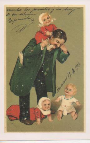 Postal E07283:  Las Mas Bellas Tarjetas Postales Siglo XIX y XX. Padre Jugando