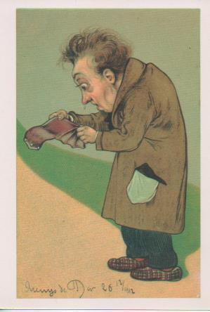 Postal E07279:  Las Mas Bellas Tarjetas Postales Siglo XIX y XX. Caricatura Hombre (1)