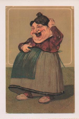 Postal E07277:  Las Mas Bellas Tarjetas Postales Siglo XIX y XX. Cariczatura Mujer (1)