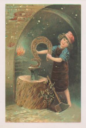 Postal E07274:  Las Mas Bellas Tarjetas Postales Siglo XIX y XX. Niña Jugando