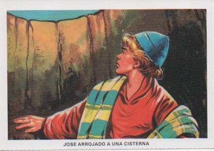 Postal E07417:  Las Mas Bellas Tarjetas Postales Siglo XIX y XX. La Sagrada Biblia. José arrojado a una Cisterna