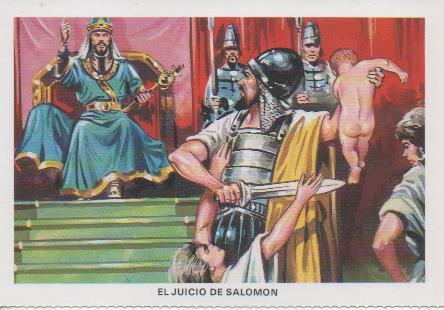 Postal E07407:  Las Mas Bellas Tarjetas Postales Siglo XIX y XX. La Sagrada Biblia. El Juicio de Salomón