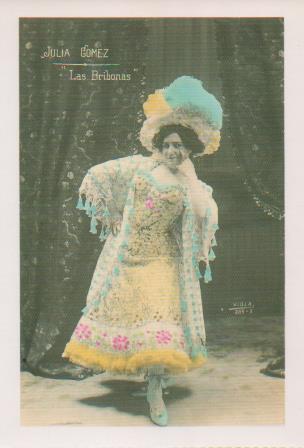 Postal E07090:  Las Mas Bellas Tarjetas Postales Siglo XIX y XX. Julia Gómez en Las Bribonas (2)