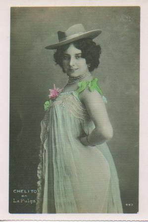 Postal E07027:  Las Mas Bellas Tarjetas Postales Siglo XIX y XX. Artistas. Chelito en la Pulga