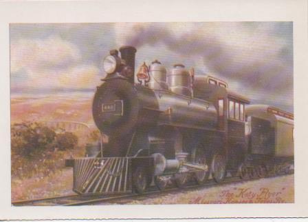 Postal E07254:  Las Mas Bellas Tarjetas Postales Siglo XIX y XX, "The Katy Flyer" Missouri Kansas & Texas Rv
