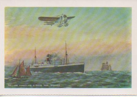 Postal E07249:   Las Mas Bellas Tarjetas Postales Siglo XIX y XX, Monoplano sobre el Mar