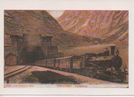 Postal E07256:  Las Mas Bellas Tarjetas Postales Siglo XIX y XX, Gottharbahn-Expresszug